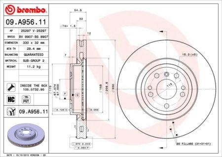 Buy Brembo 09A95611 – good price at EXIST.AE!