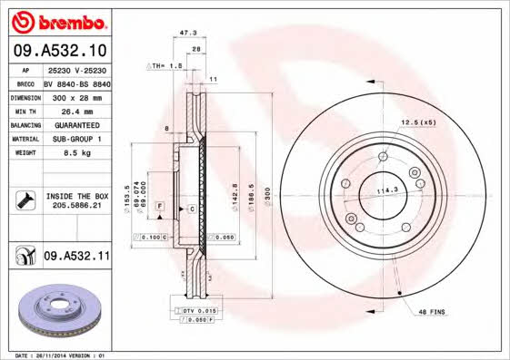 Buy Brembo 09A53211 – good price at EXIST.AE!
