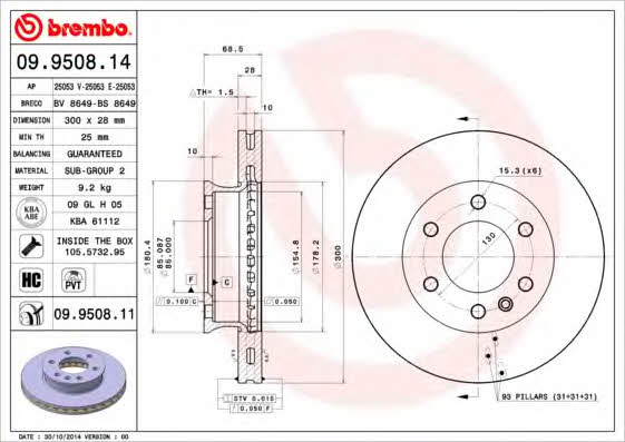 Buy Brembo 09950811 – good price at EXIST.AE!