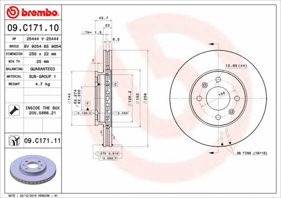 Buy Brembo 09C17111 – good price at EXIST.AE!