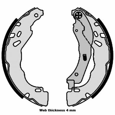 Brake shoe set Brembo S 61 544