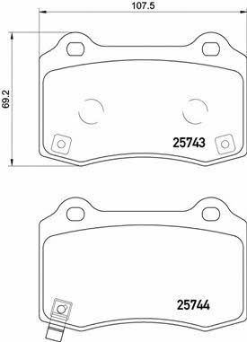 Brake pad set Brembo P 30 074