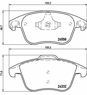 Brake pad set Brembo P 61 117