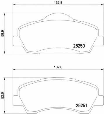 Brake pad set Brembo P 61 113