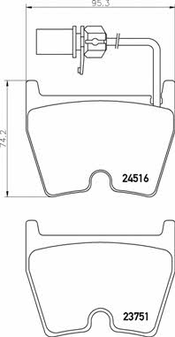Brake pad Audi R8: P85138 Brembo Brake pad set