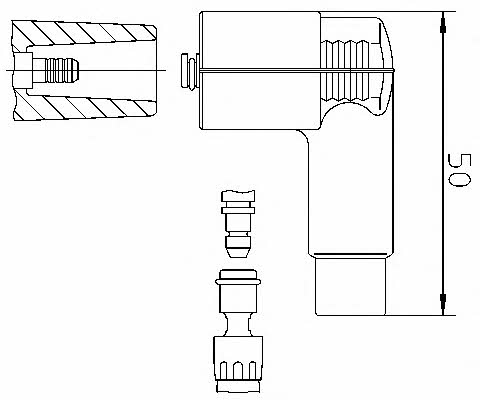 Bremi 10206WA1 High Voltage Wire Tip 10206WA1