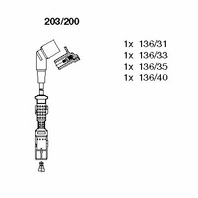 Bremi 203/200 Ignition cable kit 203200