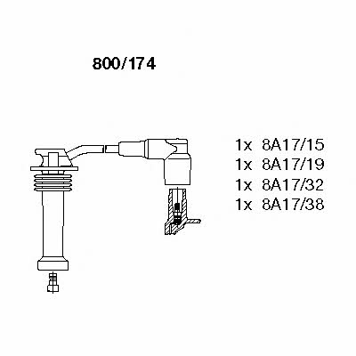 Bremi 800/174 Ignition cable kit 800174