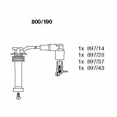 Bremi 800/190 Ignition cable kit 800190