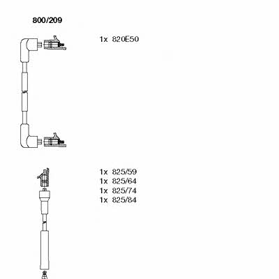 Bremi 800/209 Ignition cable kit 800209