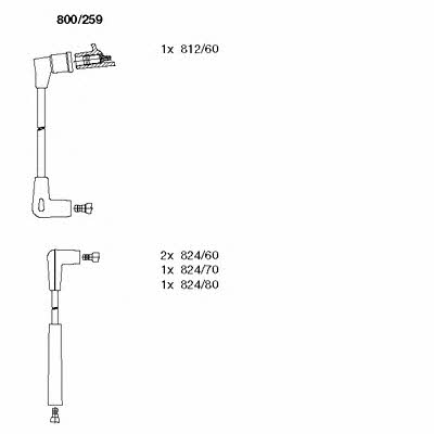 Bremi 800/259 Ignition cable kit 800259