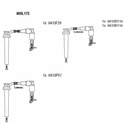 Bremi 800L173 Ignition cable kit 800L173