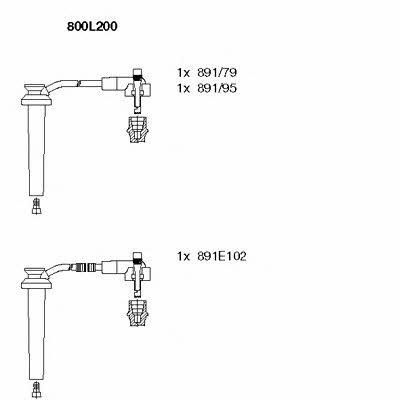 Bremi 800L200 Ignition cable kit 800L200