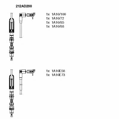 212AD200 Bremi Ignition lead set