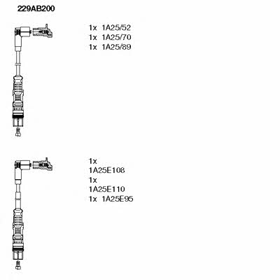 Bremi 229AB200 Ignition lead set 229AB200 229AB200 Bremi Ignition lead set