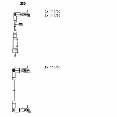 Bremi 250 Ignition cable kit 250