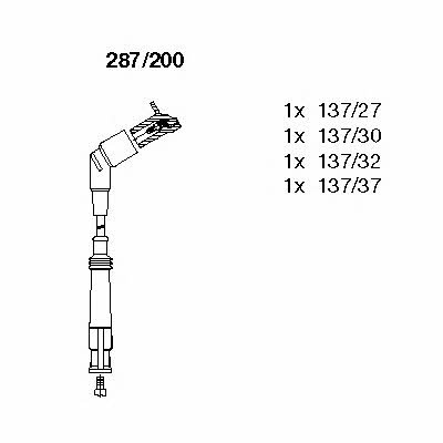 Bremi 287/200 Ignition cable kit 287200