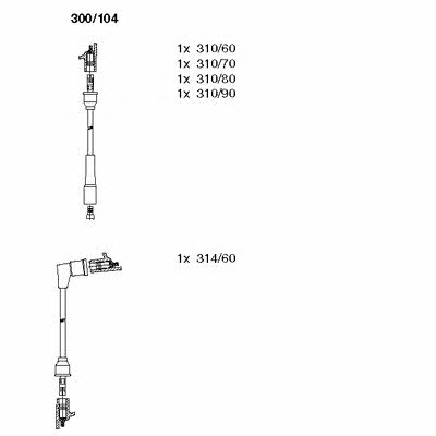 Bremi 300/104 Ignition cable kit 300104