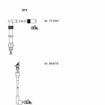 Bremi 911 Ignition cable kit 911