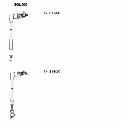 Bremi 300/299 Ignition cable kit 300299