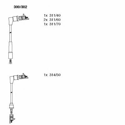 Bremi 300/302 Ignition cable kit 300302