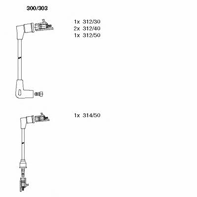 Bremi 300/303 Ignition cable kit 300303