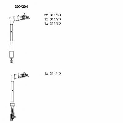 Bremi 300/304 Ignition cable kit 300304