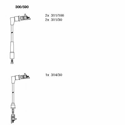 Bremi 300/590 Ignition cable kit 300590