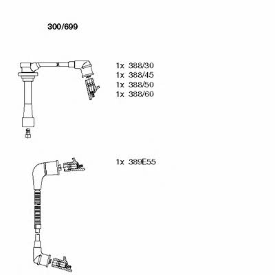 Bremi 300/699 Ignition cable kit 300699