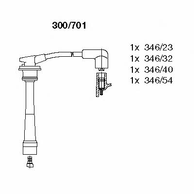 Ignition lead set Bremi 300/701