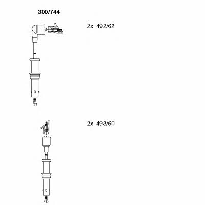 Bremi 300/744 Ignition cable kit 300744