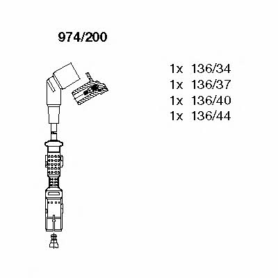 Bremi 974/200 Ignition cable kit 974200