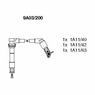 Bremi 9A03/200 Ignition cable kit 9A03200