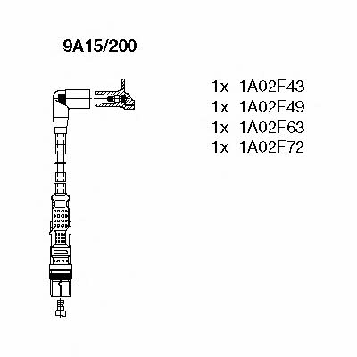 Bremi 9A15/200 Ignition cable kit 9A15200