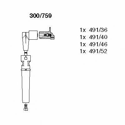 Bremi 300/759 Ignition cable kit 300759