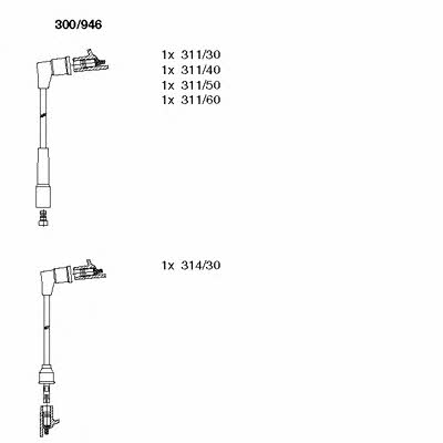 Bremi 300/946 Ignition cable kit 300946