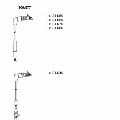 Bremi 300/977 Ignition cable kit 300977