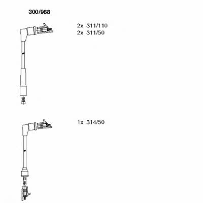 Bremi 300/988 Ignition cable kit 300988