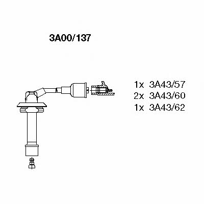 Bremi 3A00/137 Ignition cable kit 3A00137
