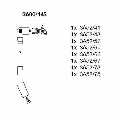 Bremi 3A00/145 Ignition cable kit 3A00145