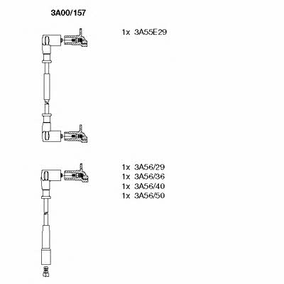 Bremi 3A00/157 Ignition cable kit 3A00157