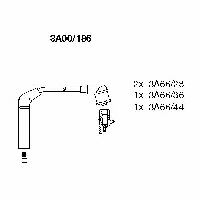 Bremi 3A00/186 Ignition cable kit 3A00186