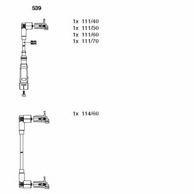 Bremi 539 Ignition cable kit 539