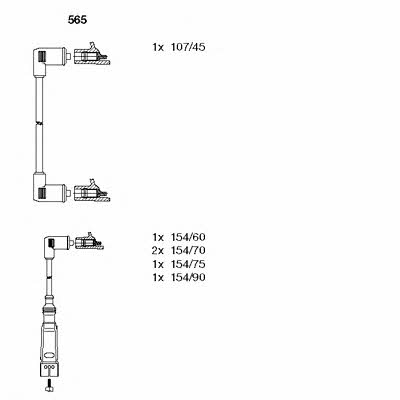 Bremi 565 Ignition cable kit 565