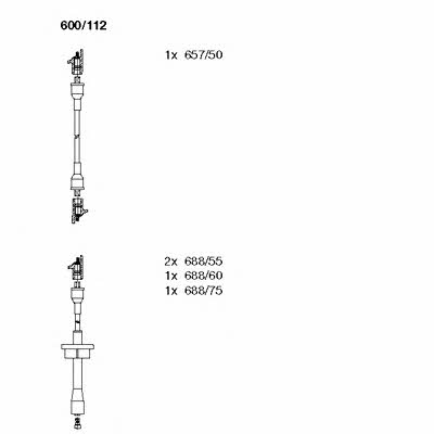 Bremi 600/112 Ignition cable kit 600112