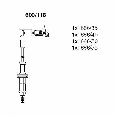 Bremi 600/118 Ignition cable kit 600118