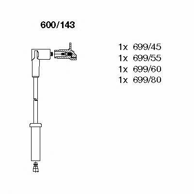 Bremi 600/143 Ignition cable kit 600143