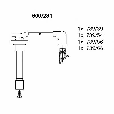 Bremi 600/231 Ignition cable kit 600231