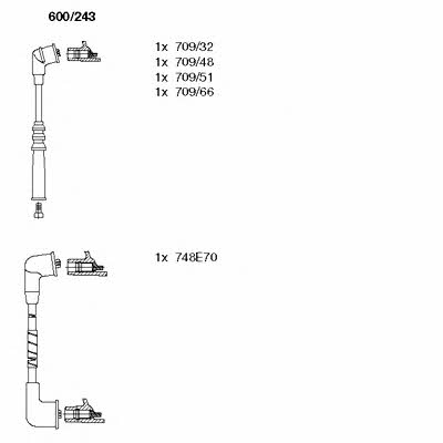 Bremi 600/243 Ignition cable kit 600243