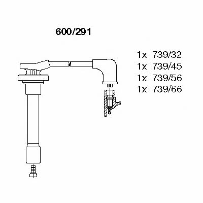 Bremi 600/291 Ignition cable kit 600291